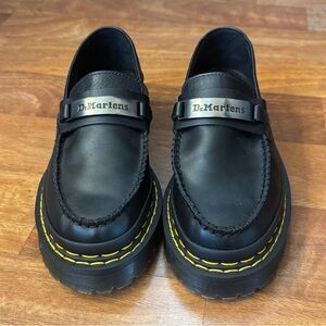 Dr. Martens Black Penton Bex Double Stitch Leather Loafers